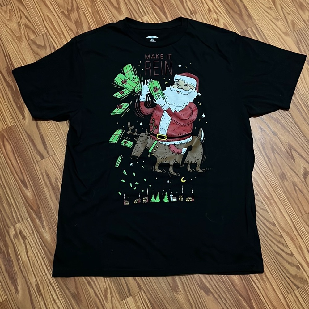 Santa making it rein t-shirt